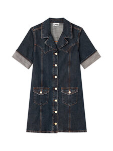 Ganni - Slub Mix -farkkumekko - NULL DARK BLUE VINTAGE | Stockmann