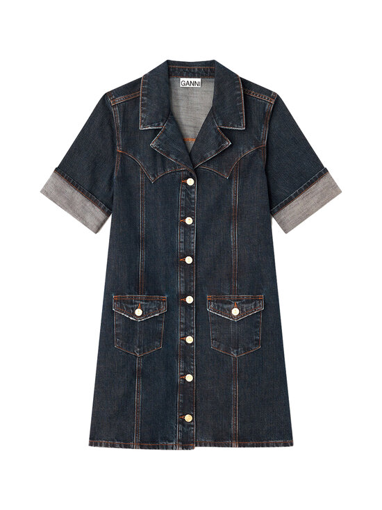 Ganni - Slub Mix -farkkumekko - NULL DARK BLUE VINTAGE | Stockmann - photo 1