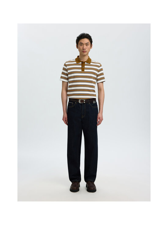 Selected - SlmJasper Stripe polo krekls - EGRET STRIPES:MONKS ROBE + DELICIOSO | Stockmann - photo 3