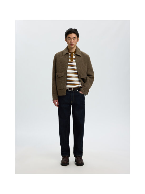 Selected - SlmJasper Stripe polo krekls - EGRET STRIPES:MONKS ROBE + DELICIOSO | Stockmann - photo 5
