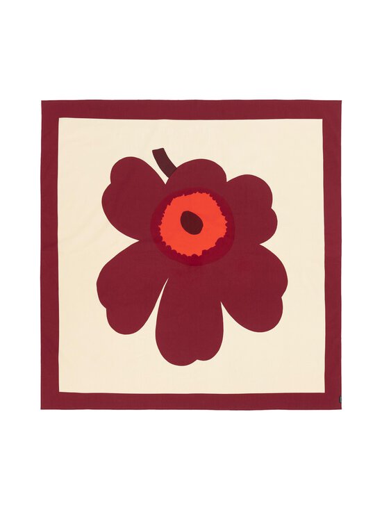 Marimekko - Unikko-pöytäliina 140 x 140 cm - VANILLA, BURGUNDY, RED | Stockmann - photo 1