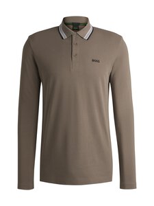 BOSS - Plisy-pitkähihainen pikeepaita - 336 LIGHT/PASTEL GREEN | Stockmann