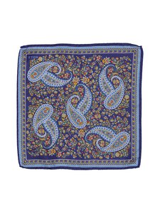 Eton - Pocket Square Paisley Silktwill -taskuliina - 28 NAVY BLUE | Stockmann