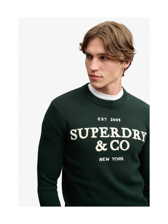 Superdry - Applique Graphic -neulepaita - 20E FOREST GREEN | Stockmann - photo 5