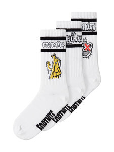 Name It - NkmFinlo Fortnite zeķes 3-pāri - BRIGHT WHITE PACK:3P | Stockmann