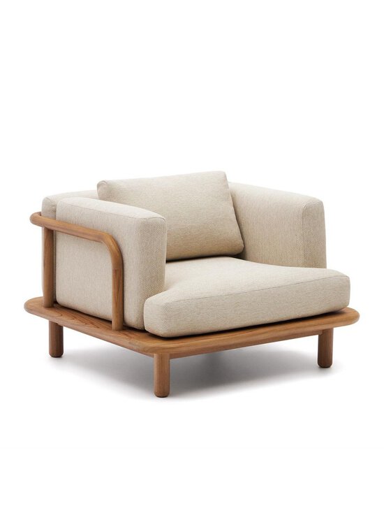 Kave Home - Turqueta-nojatuoli tiikki/beige - MULTICO | Stockmann - photo 1