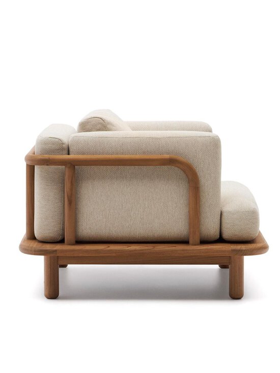 Kave Home - Turqueta-nojatuoli tiikki/beige - MULTICO | Stockmann - photo 2