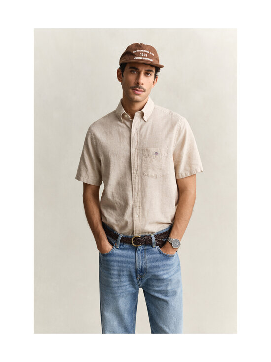 GANT - Regular Cotton Linen -kauluspaita - 200 OAT BEIGE | Stockmann - photo 2