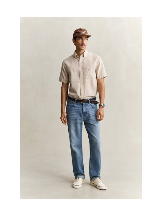 GANT - Regular Cotton Linen -kauluspaita - 200 OAT BEIGE | Stockmann - photo 5