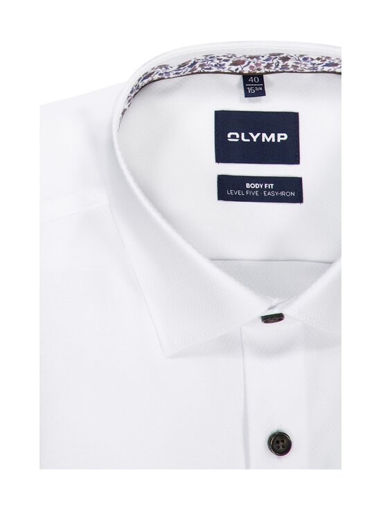 Olymp - Contrast Trim Body Fit -kauluspaita, erikoispitkät hihat - 00 WEISS | Stockmann - photo 2