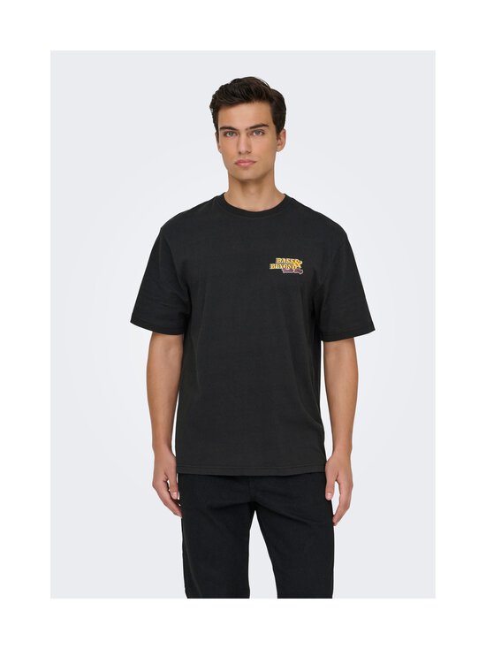 Only & Sons - OnsSeb t-paita - JET BLACK PRINT:BASS &AMP; BEYOND | Stockmann - photo 2