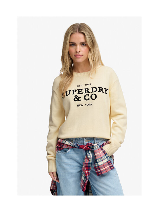 Superdry - Heritage Graphic -neulepusero - TX1 ECRU/NAVY | Stockmann - photo 2