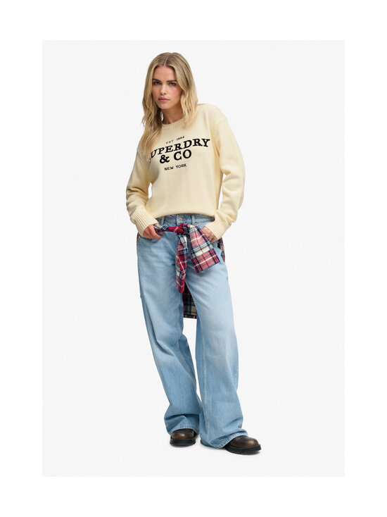 Superdry - Heritage Graphic -neulepusero - TX1 ECRU/NAVY | Stockmann - photo 6