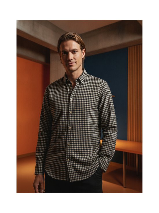 Emporio Armani - Classic Fit -kauluspaita - TE23277 F1007 BEIGE/BLACK | Stockmann - photo 5