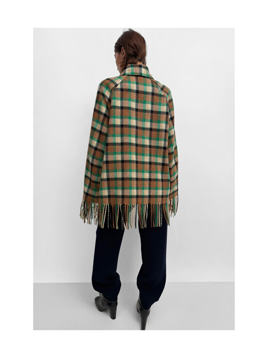 Rodebjer - Yuna Wool Check -poncho - 8089 NUTTY/LEAF GREEN | Stockmann - photo 2