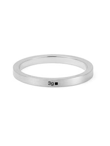 le gramme - 3g Brushed Sterling Silver Ribbon -sormus - SILVER | Stockmann