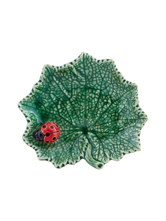 Bordallo Pinheiro - Countryside Leaves Leaf Ragwort with Ladybug -vati 14 cm - GREEN &AMP; SEVERAL | Stockmann - photo 1