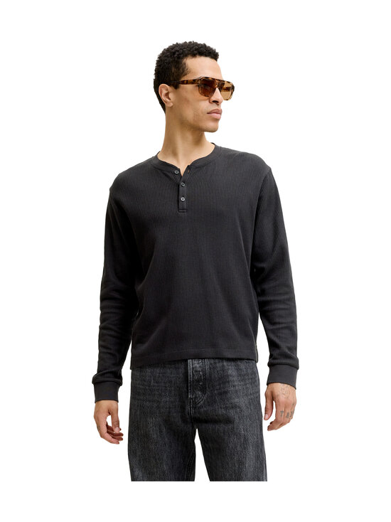 Jack & Jones - JorNorrebro Henley -paita - BLACK | Stockmann - photo 1