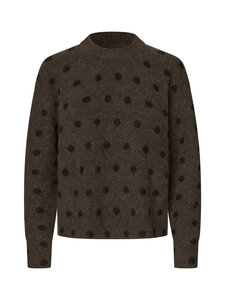 Samsoe Samsoe - Anour O-Neck vilnas džemperis - CLR002826 MULCH DOTT | Stockmann