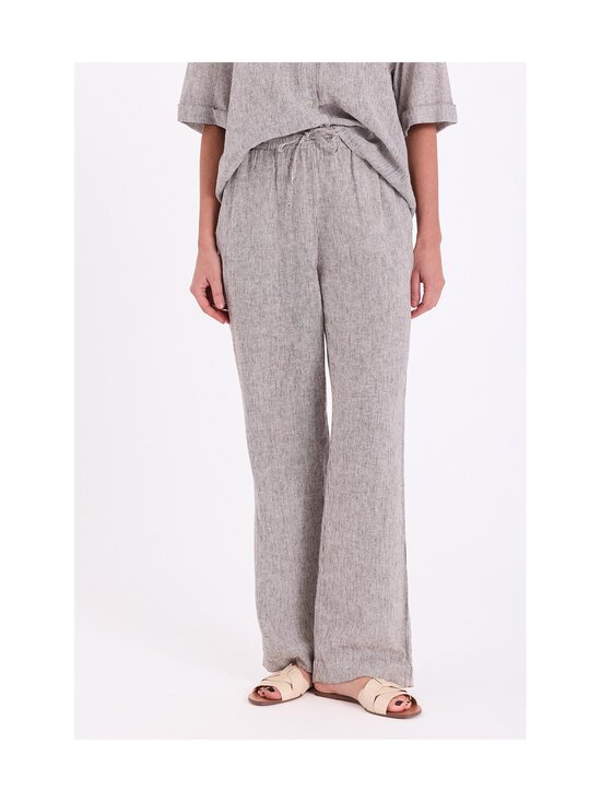 Freequent - FQLava-pellavasekoitehousut - 7107 COFFEE BEAN W. STAR OFF-WHITE | Stockmann - photo 5