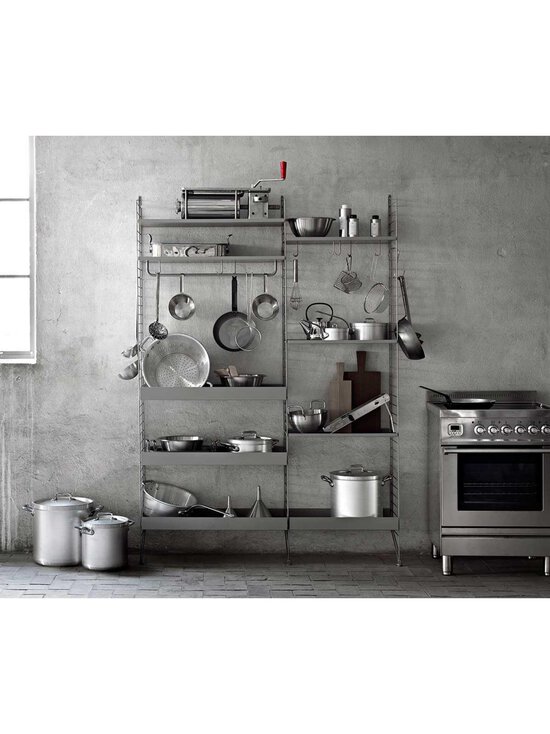 String - String System -metallihylly galvanoitu 58 x 30 cm - GREY | Stockmann - photo 4