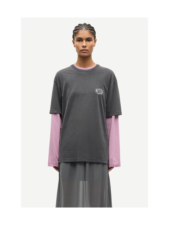 Samsoe Samsoe - Sagergei t-paita - CLR002661 BLACK TANLINE | Stockmann - photo 3