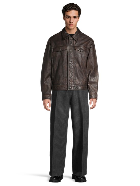 HUGO - Lerano-nahkatakki - 903 BROWN OVERFLOW | Stockmann - photo 2