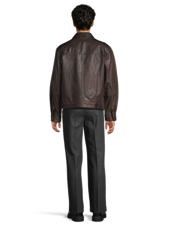 HUGO - Lerano-nahkatakki - 903 BROWN OVERFLOW | Stockmann - photo 3