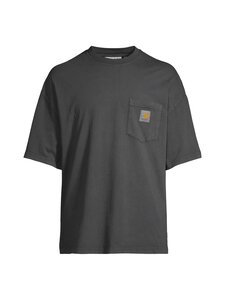 Carhartt WIP - Hudson Pocket T-krekls - 895F BLACK, CHALK WASH | Stockmann
