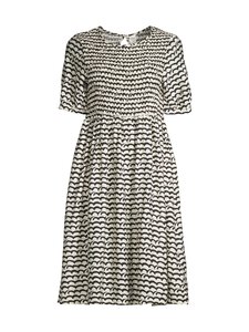 NOOM - Terttu-mekko - BLACK/OFFWHITE WAVE PRINT | Stockmann
