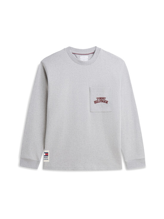 Tommy Hilfiger - Pluus Graphic Varsity Pocket - P01 LIGHT GREY HEATHER | Stockmann - photo 1
