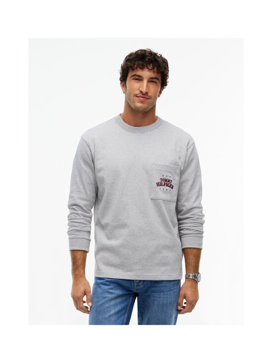 Tommy Hilfiger - Pluus Graphic Varsity Pocket - P01 LIGHT GREY HEATHER | Stockmann - photo 2