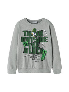 Name It - NkmJacks Minecraft Regular -collegepaita - GREY MELANGE | Stockmann