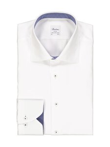 Stenströms - Regular Cuff Contrast -kauluspaita, erikoispitkät hihat - WHITE | Stockmann