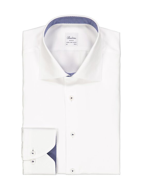Stenströms - Regular Cuff Contrast -kauluspaita, erikoispitkät hihat - WHITE | Stockmann - photo 1