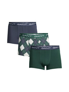 GANT - Aluspüksid Argyle Print 3 tk - 374 TARTAN GREEN | Stockmann