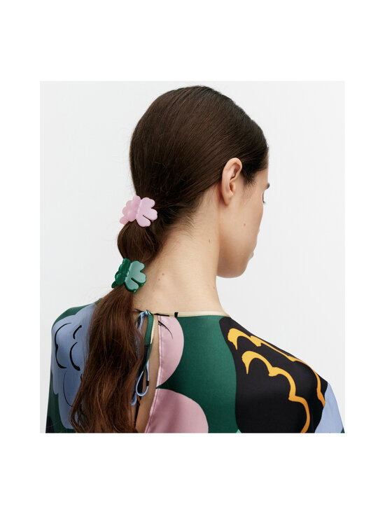 Marimekko - Nano Unikko -hiusklipsi 2 kpl - 370 PINK, DARK GREEN | Stockmann - photo 2