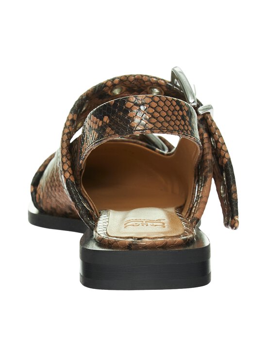 Ganni - Feminine Buckle Snake -ballerinat - 05W CINNAMON SWIRL | Stockmann - photo 3