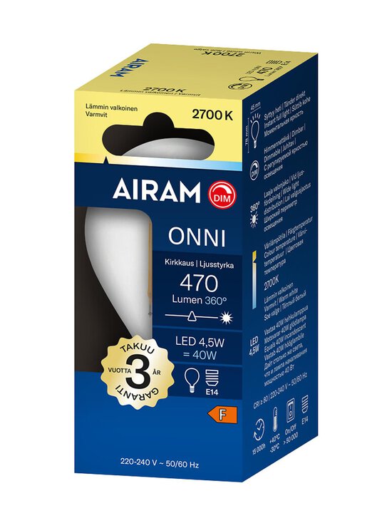 Airam - Led P45 470Lm E14 -lamppu - TRANSPARENT | Stockmann - photo 2