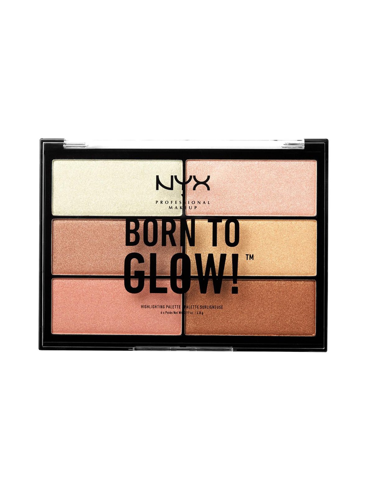 Born To Glow Highlighting palette -korostusväripaletti, NYX Professional Makeup