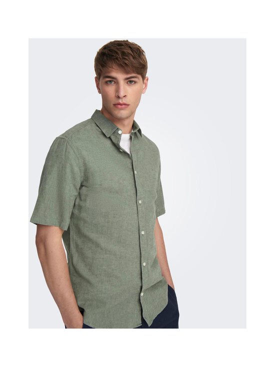 Only & Sons - OnsCaiden-kauluspaita pellavalla - SWAMP - photo 6 Only & Sons - OnsCaiden-kauluspaita pellavalla - SWAMP | Stockmann - photo 6