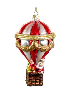 Shishi - Hot Air Balloon Santa -joulukoriste - RED | Stockmann