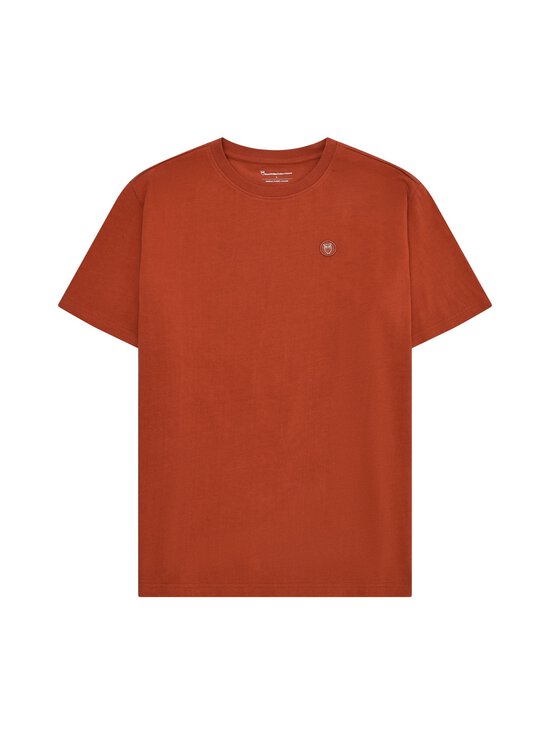 Knowledge Cotton Apparel - Loke Badge t-paita - 1488 BURNT BRICK | Stockmann - photo 1