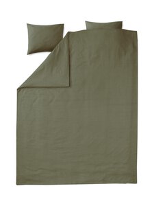Finlayson - Lino-pussilakanasetti 240 x 210 + 50 x 60 cm - LICHEN GREEN | Stockmann