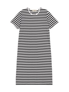 Marimekko - Hetta II Tasaraita -yömekko - 068 WHITE, BLACK | Stockmann