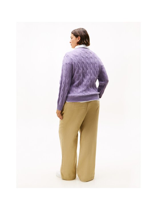 Tommy Hilfiger Curve - Soft Wool -palmikkoneule - V9Y LILAC HEATHER | Stockmann - photo 2
