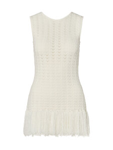 Malina - Amal Knitted Fringe -neulepusero - 10096 WHITE | Stockmann