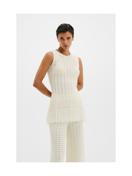 Malina - Amal Knitted Fringe -neulepusero - 10096 WHITE | Stockmann - photo 3