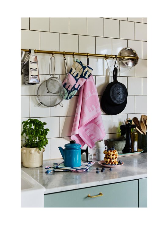 Finlayson - Elefantti-keittiöpyyhe 2 kpl - L.RED / WHITE | Stockmann - photo 3