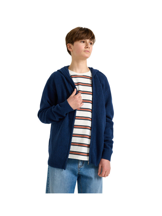 Lindex - Kapuutsiga kudum Zip Hood Knitted - 5272 DARK BLUE MELANGE | Stockmann - photo 3